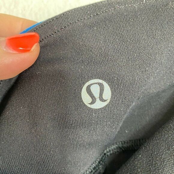 Lululemon Wunder Under Crop Black Green Blue Quilt - Picture 6 of 10